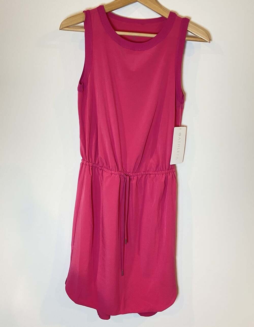 NWT Athleta Rincon Dress Athletic Sleevless Elastic Waist Pink XXS New